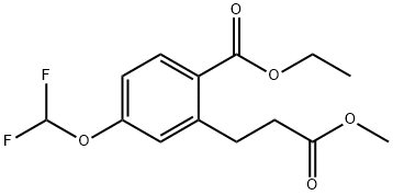 Ethyl 4-(difluoromethoxy)-2-(3-methoxy-3-oxopropyl)benzoate Structural