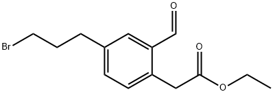 Ethyl 4-(3-bromopropyl)-2-formylphenylacetate Structural