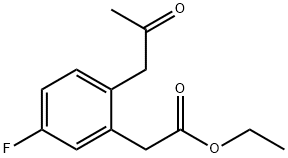Ethyl 5-fluoro-2-(2-oxopropyl)phenylacetate Structural