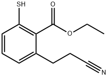 Ethyl 2-(2-cyanoethyl)-6-mercaptobenzoate Structural
