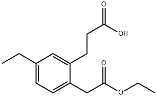Ethyl 2-(2-carboxyethyl)-4-ethylphenylacetate Structural