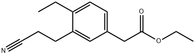 Ethyl 3-(2-cyanoethyl)-4-ethylphenylacetate Structural