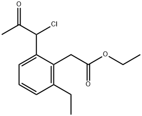 Ethyl 2-(1-chloro-2-oxopropyl)-6-ethylphenylacetate Structural