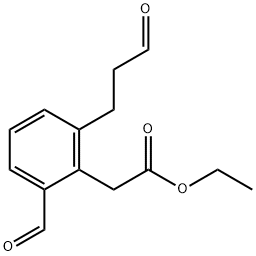Ethyl 2-formyl-6-(3-oxopropyl)phenylacetate Structural