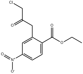 Ethyl 2-(3-chloro-2-oxopropyl)-4-nitrobenzoate Structural