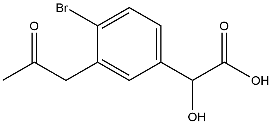 Benzeneacetic acid, 4-bromo-α-hydroxy-3-(2-oxopropyl)- Structural