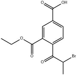 Ethyl 2-(2-bromopropanoyl)-5-carboxybenzoate Structural