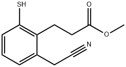 Methyl 3-(2-(cyanomethyl)-6-mercaptophenyl)propanoate Structural
