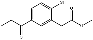 Methyl 2-mercapto-5-propionylphenylacetate Structural