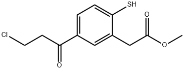 Methyl 5-(3-chloropropanoyl)-2-mercaptophenylacetate Structural