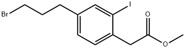 Methyl 4-(3-bromopropyl)-2-iodophenylacetate Structural