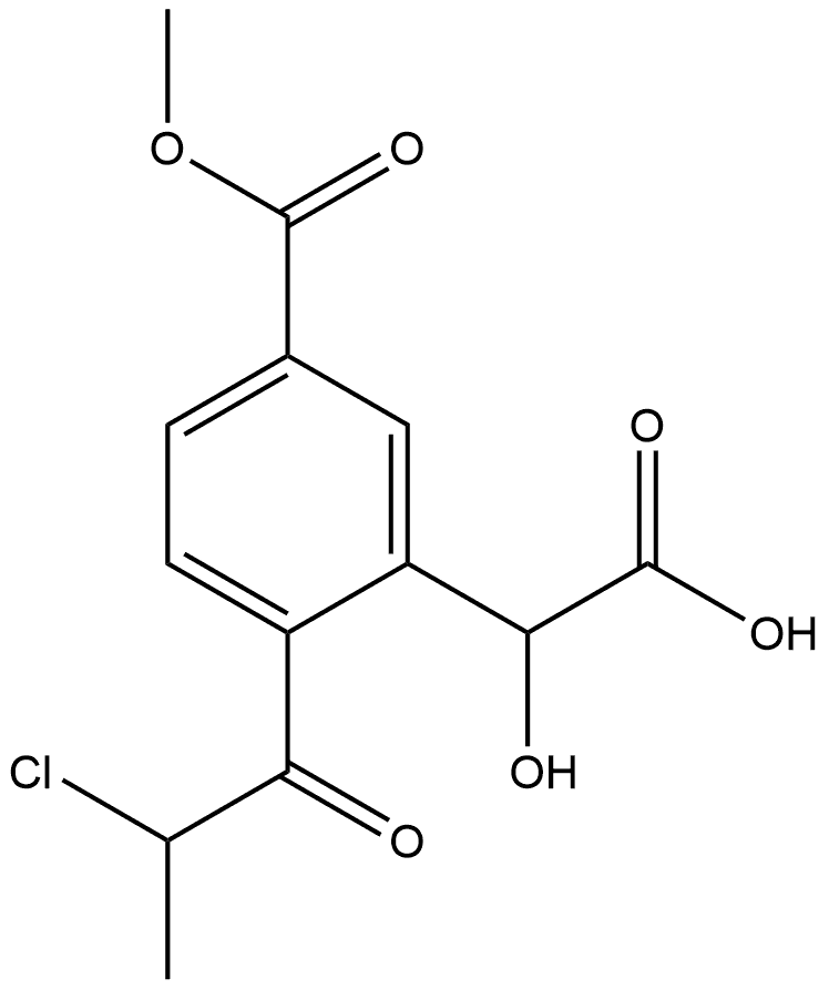 Methyl 3-(carboxy(hydroxy)methyl)-4-(2-chloropropanoyl)benzoate Structural