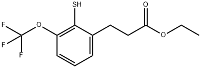 Ethyl 3-(2-mercapto-3-(trifluoromethoxy)phenyl)propanoate Structural