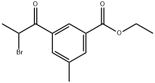 Ethyl 3-(2-bromopropanoyl)-5-methylbenzoate Structural