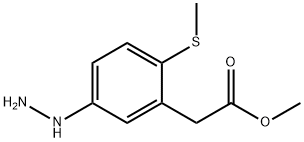 Methyl 5-hydrazinyl-2-(methylthio)phenylacetate Structural