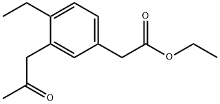 Ethyl 4-ethyl-3-(2-oxopropyl)phenylacetate Structural