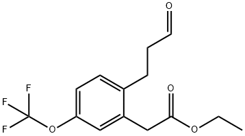 Ethyl 2-(3-oxopropyl)-5-(trifluoromethoxy)phenylacetate Structural