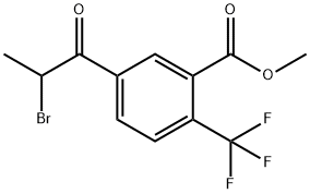 Methyl 5-(2-bromopropanoyl)-2-(trifluoromethyl)benzoate Structural