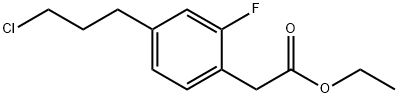 Ethyl 4-(3-chloropropyl)-2-fluorophenylacetate Structural