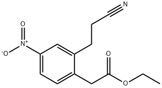 Ethyl 2-(2-cyanoethyl)-4-nitrophenylacetate Structural