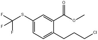 Methyl 2-(3-chloropropyl)-5-(trifluoromethylthio)benzoate Structural