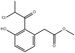 Methyl 2-(2-chloropropanoyl)-3-hydroxyphenylacetate Structural