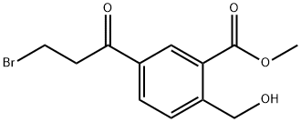 Methyl 5-(3-bromopropanoyl)-2-(hydroxymethyl)benzoate Structural