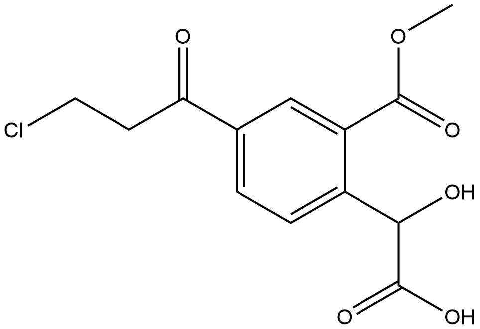 Methyl 2-(carboxy(hydroxy)methyl)-5-(3-chloropropanoyl)benzoate Structural