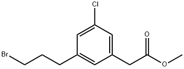 Methyl 3-(3-bromopropyl)-5-chlorophenylacetate Structural