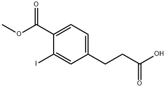 Methyl 4-(2-carboxyethyl)-2-iodobenzoate Structural