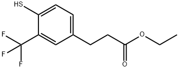 Ethyl 3-(4-mercapto-3-(trifluoromethyl)phenyl)propanoate Structural
