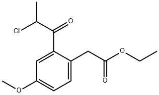 Ethyl 2-(2-chloropropanoyl)-4-methoxyphenylacetate Structural