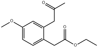 Ethyl 4-methoxy-2-(2-oxopropyl)phenylacetate Structural