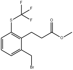 Methyl 3-(2-(bromomethyl)-6-(trifluoromethylthio)phenyl)propanoate Structural