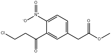 Methyl 3-(3-chloropropanoyl)-4-nitrophenylacetate Structural