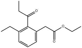 Ethyl 3-ethyl-2-propionylphenylacetate Structural