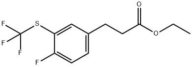 Ethyl 3-(4-fluoro-3-(trifluoromethylthio)phenyl)propanoate Structural