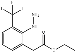 Ethyl 2-hydrazinyl-3-(trifluoromethyl)phenylacetate Structural
