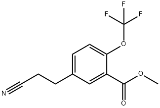 Methyl 5-(2-cyanoethyl)-2-(trifluoromethoxy)benzoate Structural