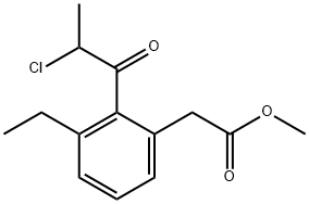 Methyl 2-(2-chloropropanoyl)-3-ethylphenylacetate Structural