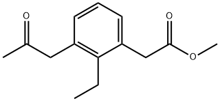 Methyl 2-ethyl-3-(2-oxopropyl)phenylacetate Structural