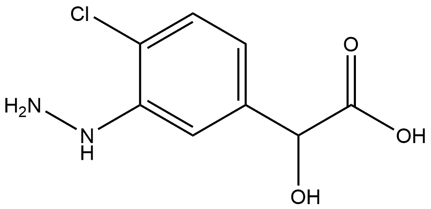 Benzeneacetic acid, 4-chloro-3-hydrazinyl-α-hydroxy- Structural