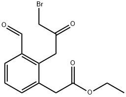 Ethyl 2-(3-bromo-2-oxopropyl)-3-formylphenylacetate Structural