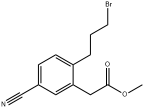 Methyl 2-(3-bromopropyl)-5-cyanophenylacetate Structural