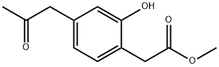 Methyl 2-hydroxy-4-(2-oxopropyl)phenylacetate Structural