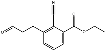 Ethyl 2-cyano-3-(3-oxopropyl)benzoate Structural