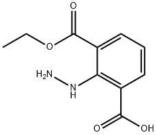 Ethyl 3-carboxy-2-hydrazinylbenzoate Structural