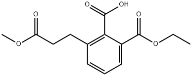 Ethyl 2-carboxy-3-(3-methoxy-3-oxopropyl)benzoate Structural