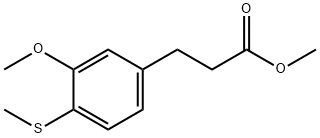 Methyl 3-(3-methoxy-4-(methylthio)phenyl)propanoate Structural
