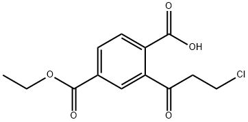 Ethyl 4-carboxy-3-(3-chloropropanoyl)benzoate Structural